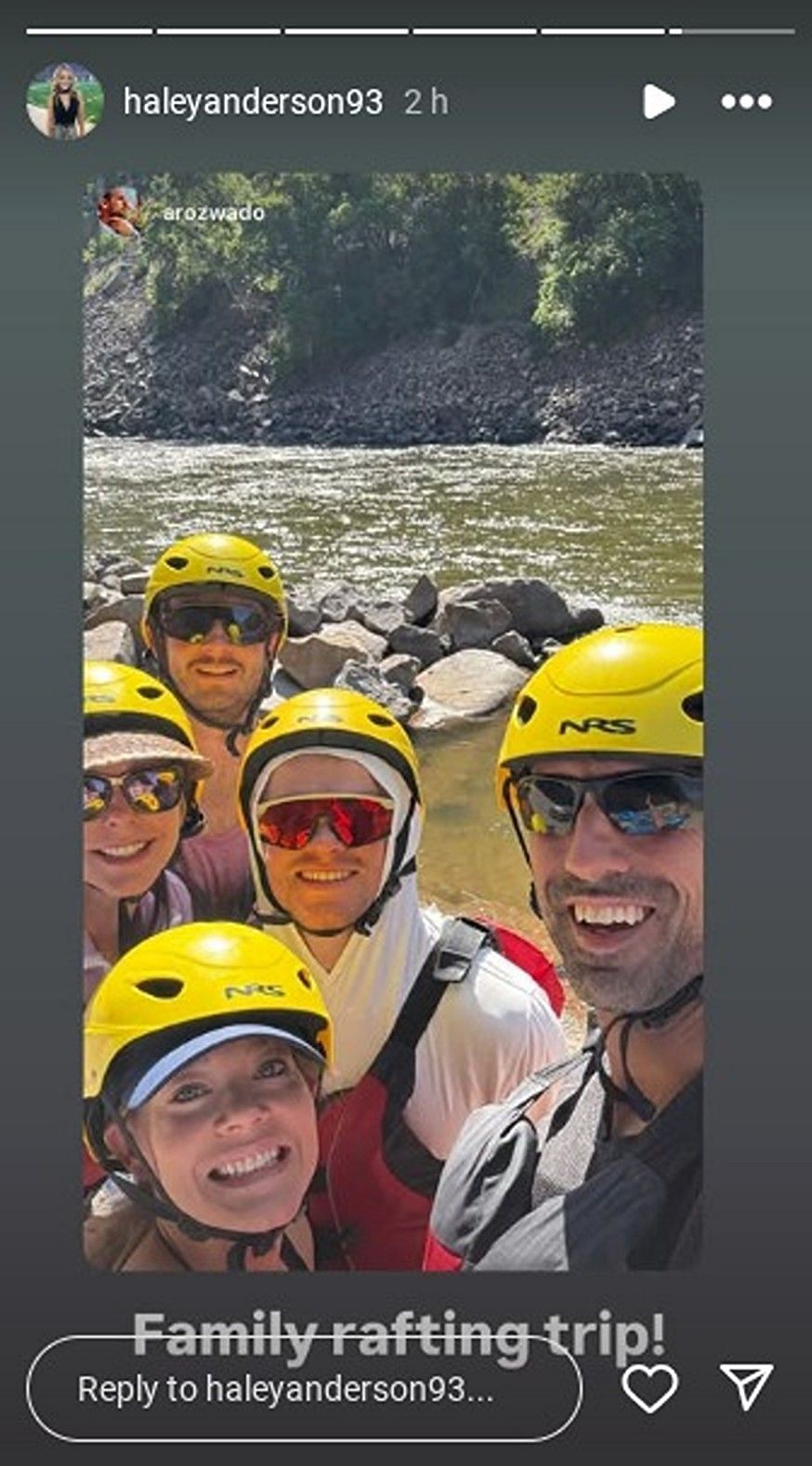 Jerry Jones’ granddaughter Haley Anderson sends 3-word message while enjoying rafting trip in Colorado/@haleyanderson93